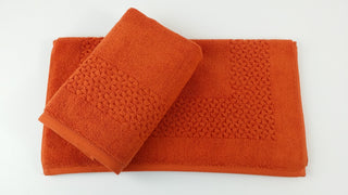 Hardwick Jacquard Turkish Cotton Bath Mat - 2 Pieces - Classic Turkish Towels