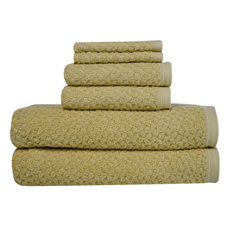 Hardwick Jacquard Turkish Cotton Towel Set of 6 - Classic Turkish Towels