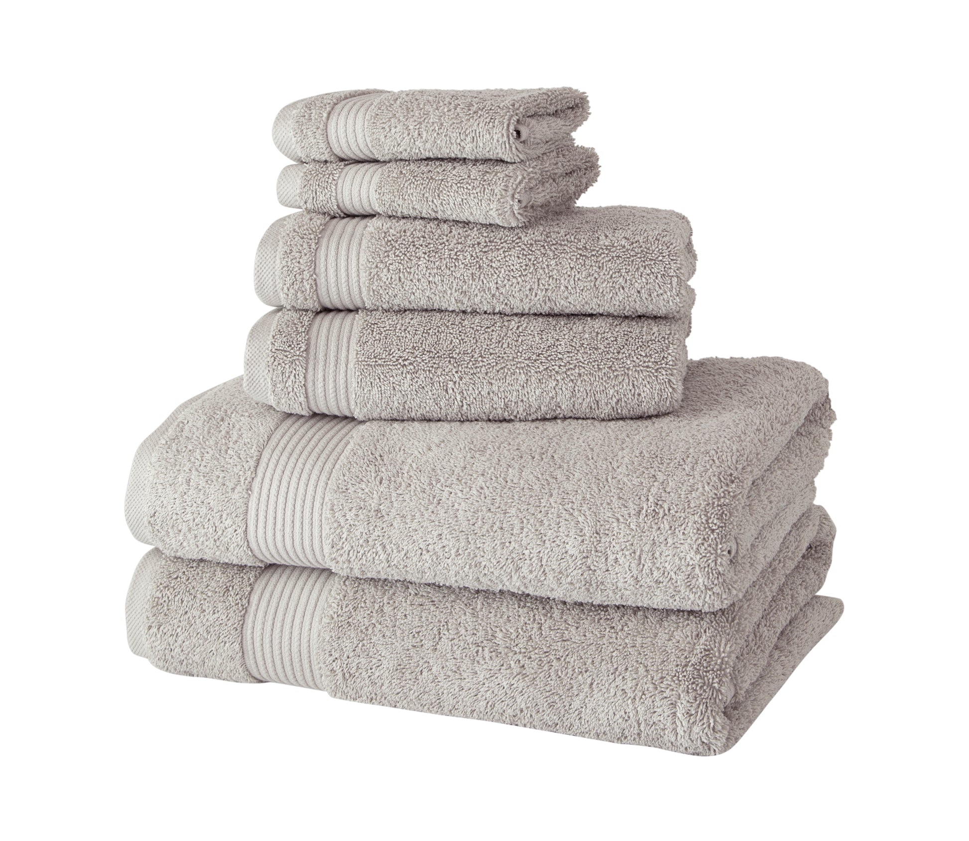 Classic Turkish Towels Royal Turkish Towels Villa Collection Hand Towel Pack of 6 Ivory, Size: 16 x 30, Beige