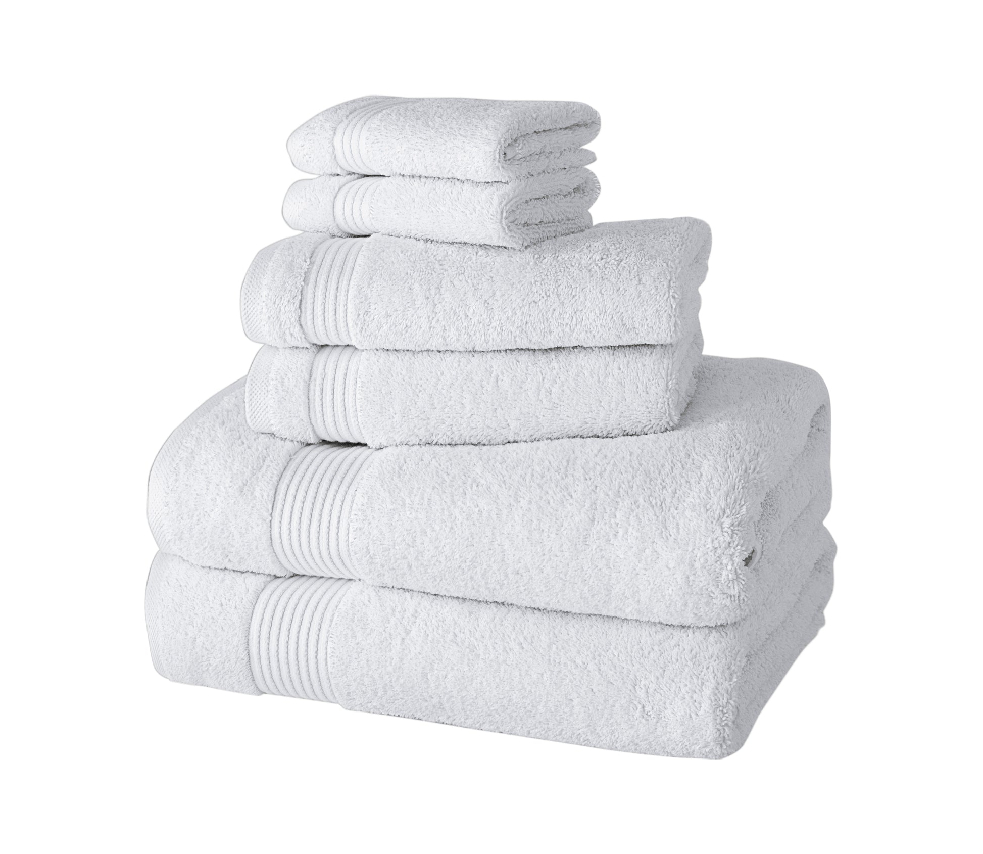 White Classic Luxury White Bath Towel Set - Hotel Soft Cotton 2