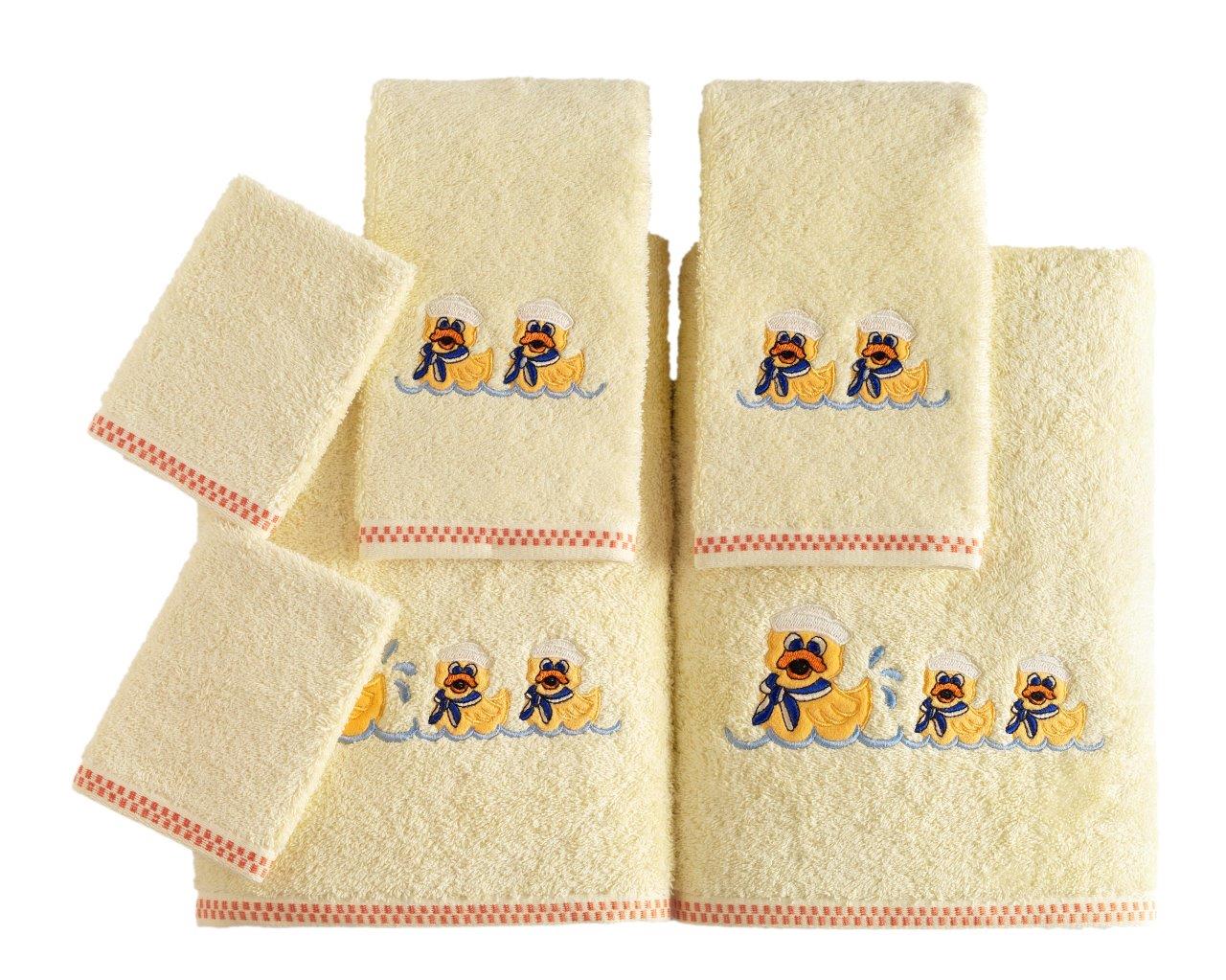 Kids Embroidered Turkish Cotton Towel Set of 6 - Classic Turkish Towels