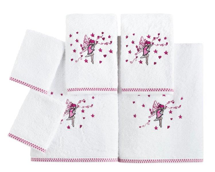 Kids Embroidered Turkish Cotton Towel Set of 6 - Classic Turkish Towels