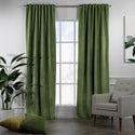 CASANEMA Extra Long Solid Luxury Matte Velvet Soft Curtain Lime Single Panel Hanging Back Tap & Rod Pocket Home Décor 5-25 Feet Custom Made Curtains -Made in Turkey Each(52"x84") - Classic Turkish Towels
