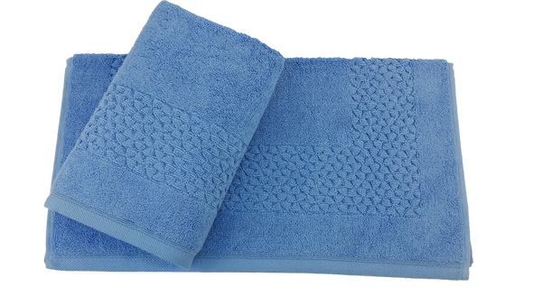 Hardwick Jacquard Turkish Cotton Bath Mat - 2 Pieces - Classic Turkish Towels