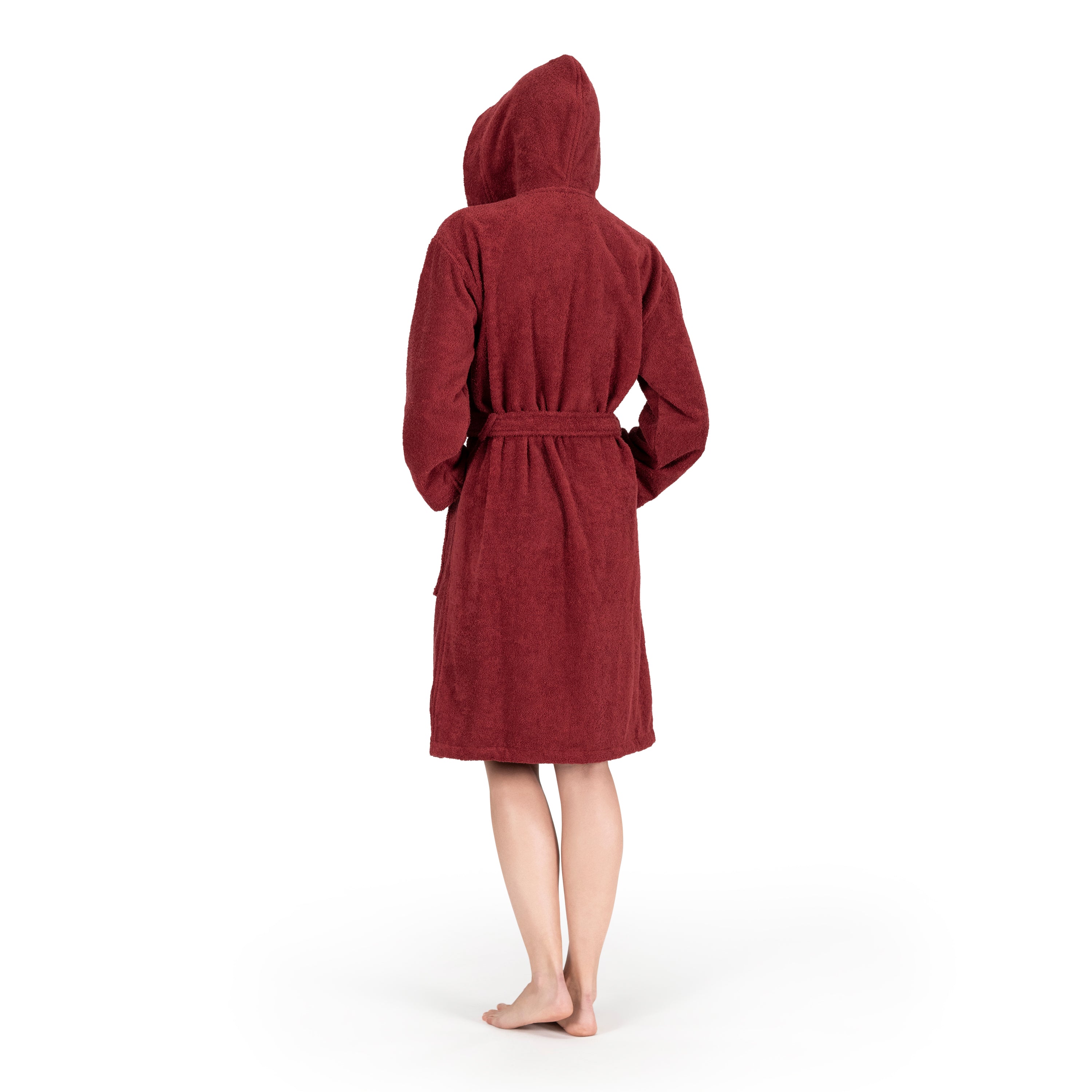 NINE WEST - Hooded Terry Robe - 100% Turkish Cotton - Classic Turkish Towels