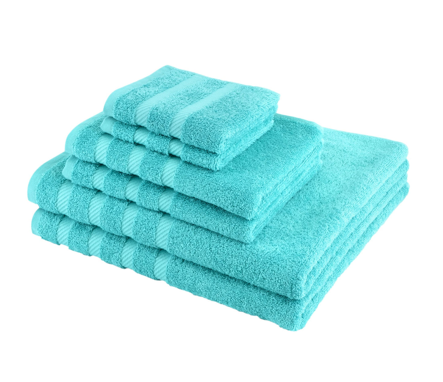 Antalya Turkish Cotton Bath, Hand, Washcloth Hotel Collection - 6 pc Towel Set - Classic Turkish Towels