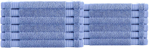 Amadeus Luxury Turkish Cotton Soft Washcloths - 12 Pieces - Classic Turkish Towels