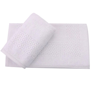 Hardwick Jacquard Turkish Cotton Bath Mat - 2 Pieces - Classic Turkish Towels