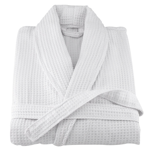 Waffle Weave Bathrobe (360 GSM) Small/Medium / White Waffle Weave Bathrobe (360 GSM) Small/Medium / White