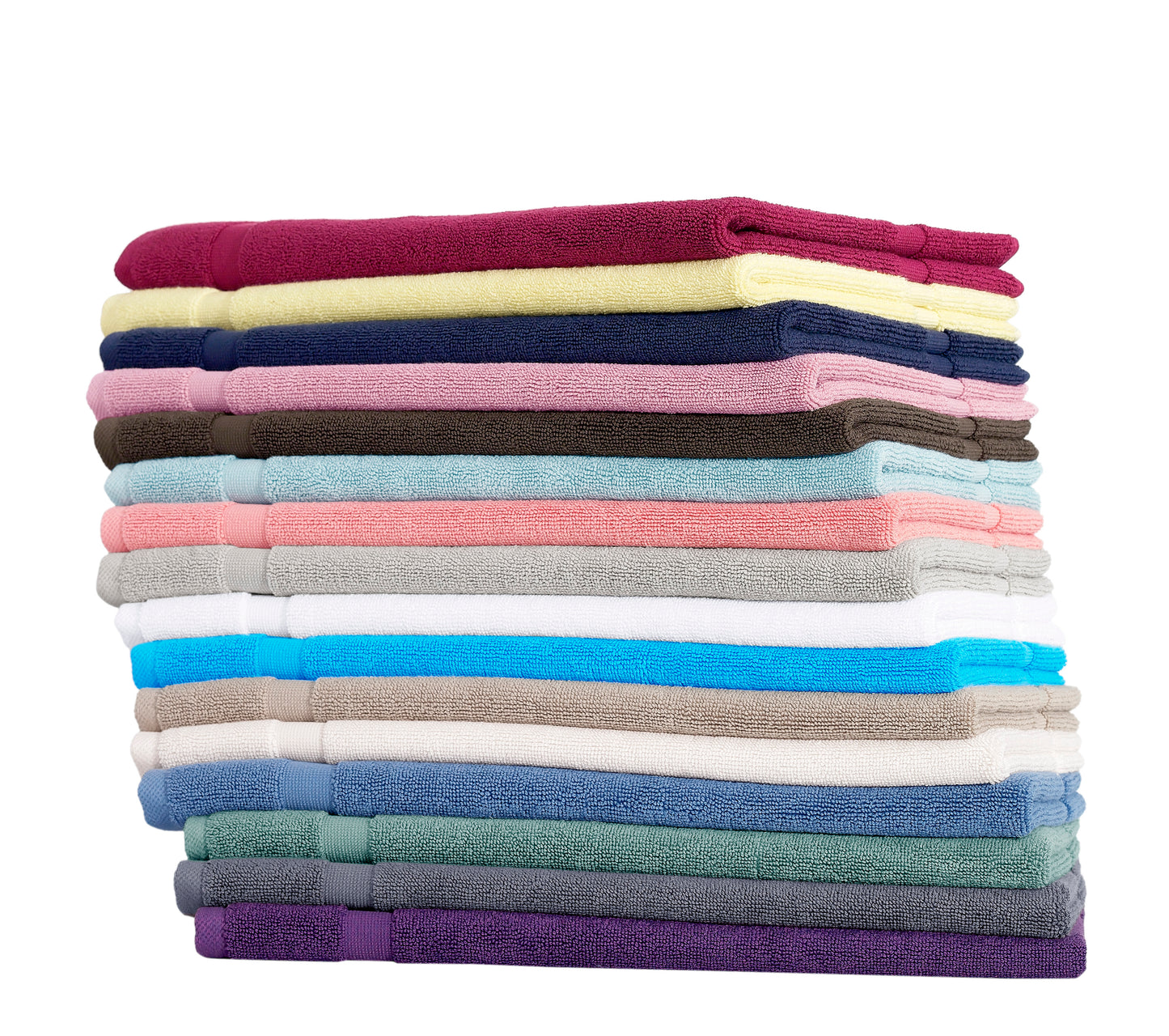 Cambridge Turkish Cotton Washcloths - 12 Pieces - Classic Turkish Towels