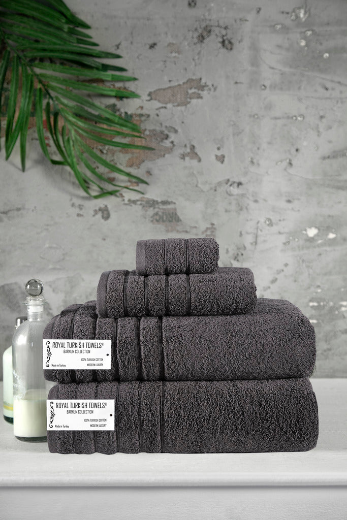 Barnum Turkish Cotton Thick and Plush Towel Set of 4 - 2 Large Bath Towels