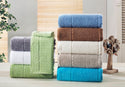 Mei-Tal Turkish Cotton Jacquard Towel Set of 6 - Classic Turkish Towels