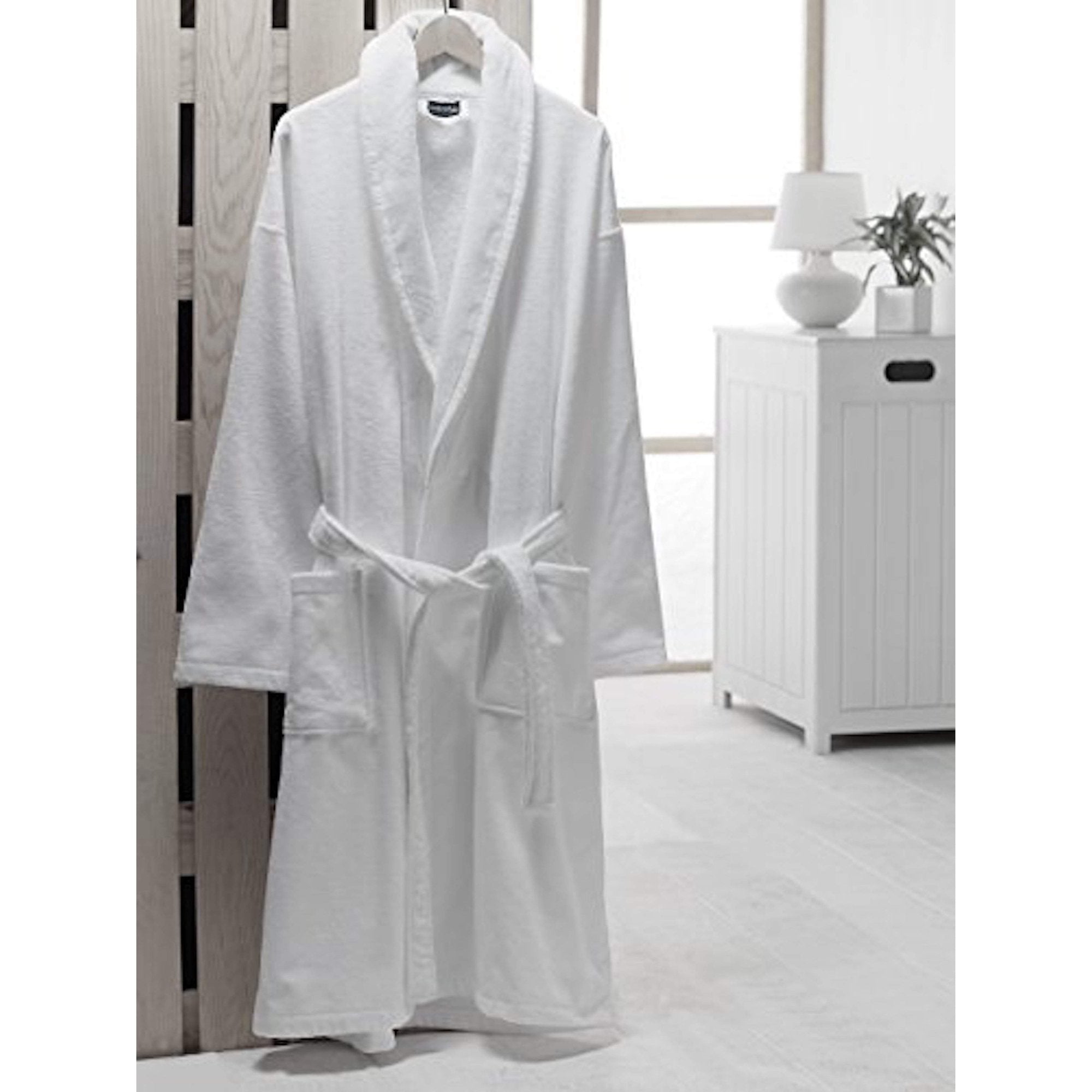 Velour Shawl Collar Turkish Cotton Bathrobe Classic Turkish Towels